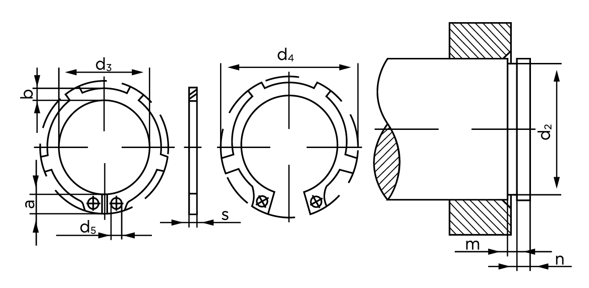 Teknisk tegning af DIN 983